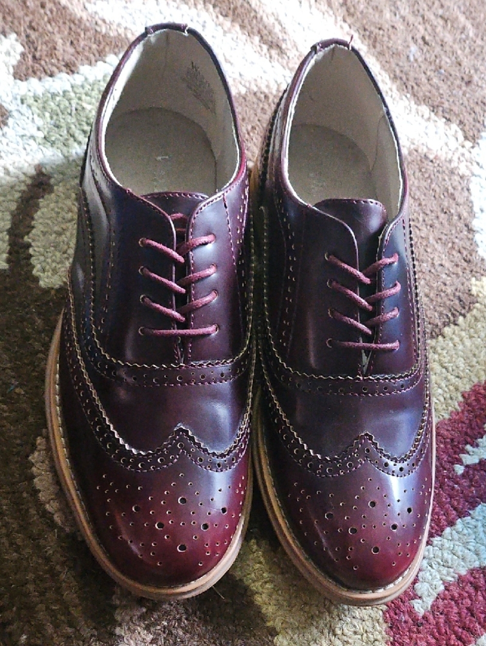 Wanted Shoes Women's Babe Oxford - Burgundy size 10 NWOB